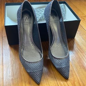 Adrianna Papell Gunmetal Glitter Pumps Size 7 1/2